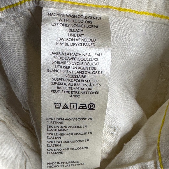 Maeve Cream Wide-Leg Patch Pocket Pants - Picture 8 of 12